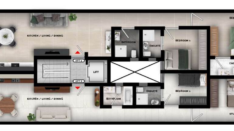 Pieta - 3rd Floor 1 BD + Study Apt Fully finished
