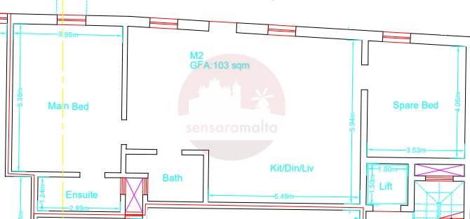 Luqa - 2 Bed,2 Bath G/F Finished Maisonette
