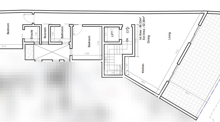 Swieqi- 4th floor , 2 bedroom + front terrace  + Full roof + Fully Finished + Opt Gara