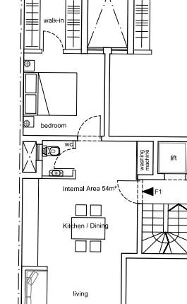 San Gwann - 1 Bedroom 1st Floor Apartment On Plan 
