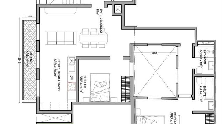 Fgura - 2nd Floor Apartment -Shell Form Facing ODZ
