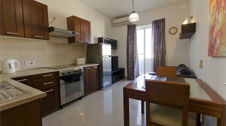 Bugibba 1 bedroom apartment with large balcony
