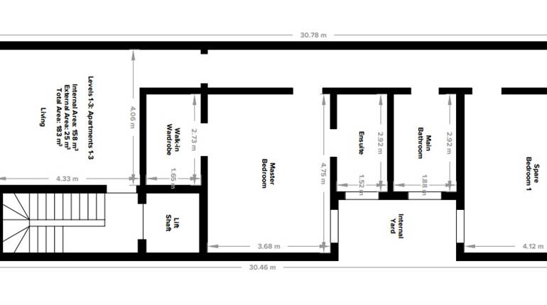 Naxxar - 2nd Floor 3 Bedroom Semi Finished Apt