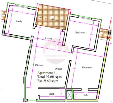 Mosta - 2 Bedroom + Study Apartment Finished