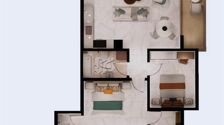 Qawra - 3rd Floor 2 Bedroom Fully Finished Apartment