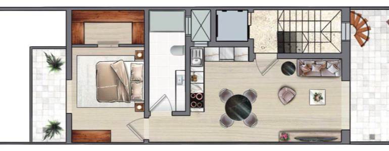 Mosta - 1 Double Bedroom Penthouse + Pool Ready Built 