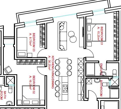  Zejtun - 2nd Floor 3 Bedroom Apartment Shell Form