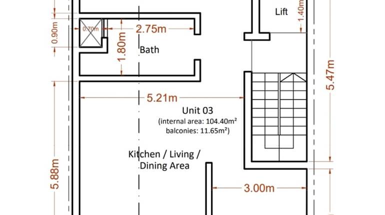 Marsascala - 2nd Floor 3 Bedroom Apartment - On Plan - Finished 