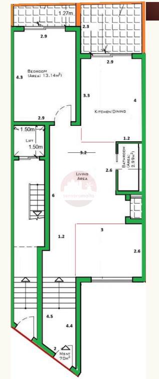 2 Bedroom Maisonette in Qormi, Malta - Image 2