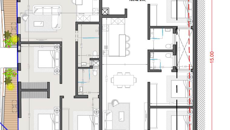 Fgura - Apartments in Shell Form on Plan