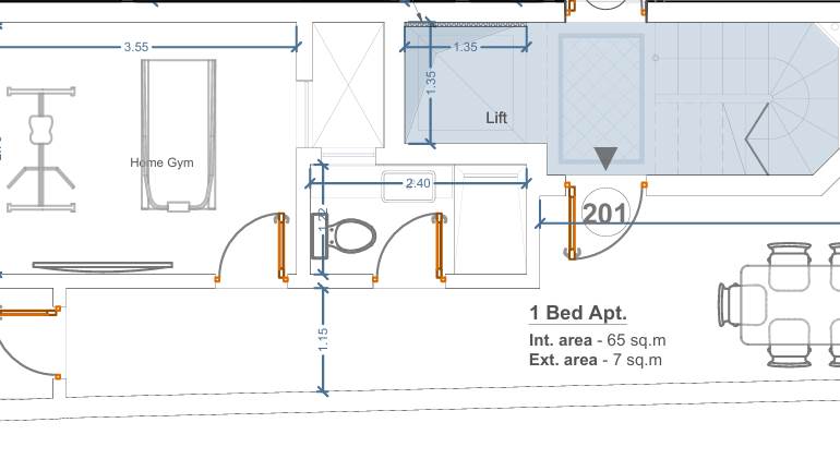 Birzebbugia - 1 Bedroom + Study Apartment- On Plan